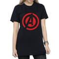 Miniatyrbillede 3 af 5: Marvel Womens/Ladies Avengers Assemble Solid A Logo Cotton Boyfriend T-Shirt