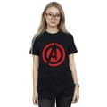 Miniatyrbillede 2 af 5: Marvel Womens/Ladies Avengers Assemble Solid A Logo Cotton Boyfriend T-Shirt