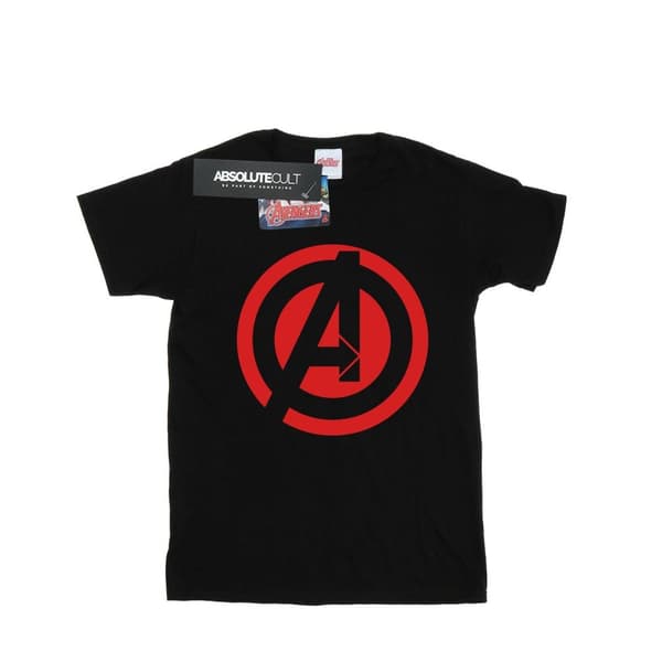 Marvel Womens/Ladies Avengers Assemble Solid A Logo Cotton Boyfriend T-Shirt