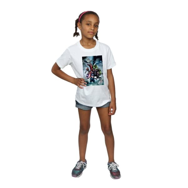 Marvel Girls Avengers Assemble Team Montage Cotton T-Shirt