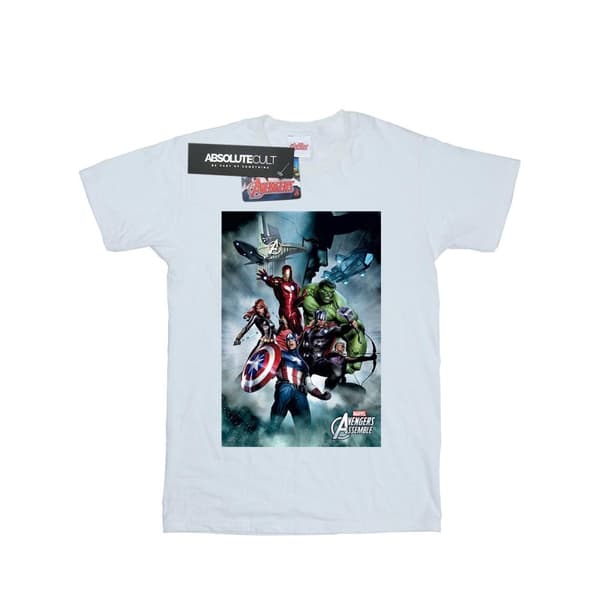 Marvel Girls Avengers Assemble Team Montage Cotton T-Shirt