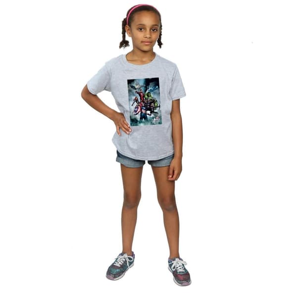 Marvel Girls Avengers Assemble Team Montage Cotton T-Shirt