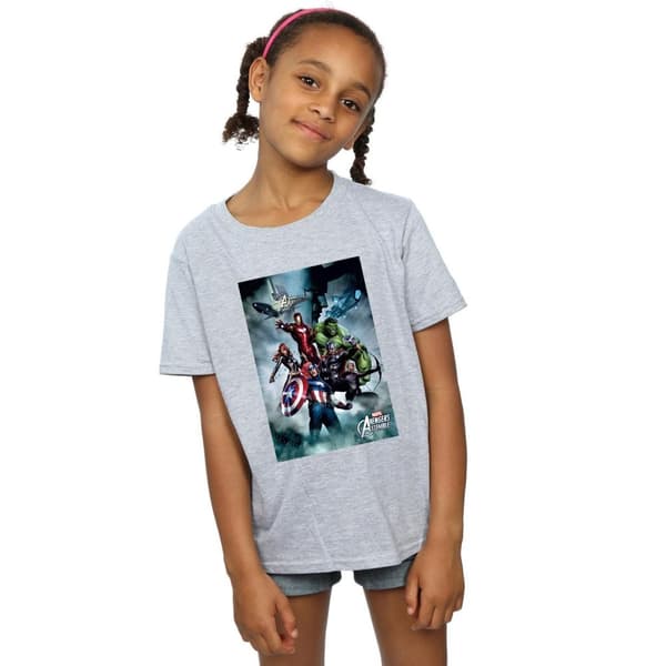 Marvel Girls Avengers Assemble Team Montage Cotton T-Shirt