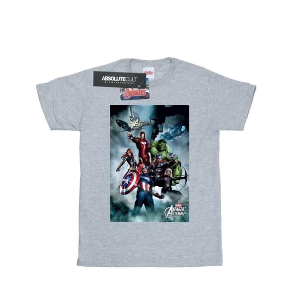 Marvel Girls Avengers Assemble Team Montage Cotton T-Shirt