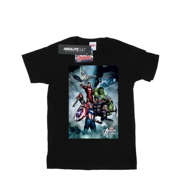 Marvel Girls Avengers Assemble Team Montage Cotton T-Shirt