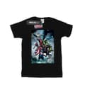 Miniatyrbillede 1 af 5: Marvel Girls Avengers Assemble Team Montage Cotton T-Shirt