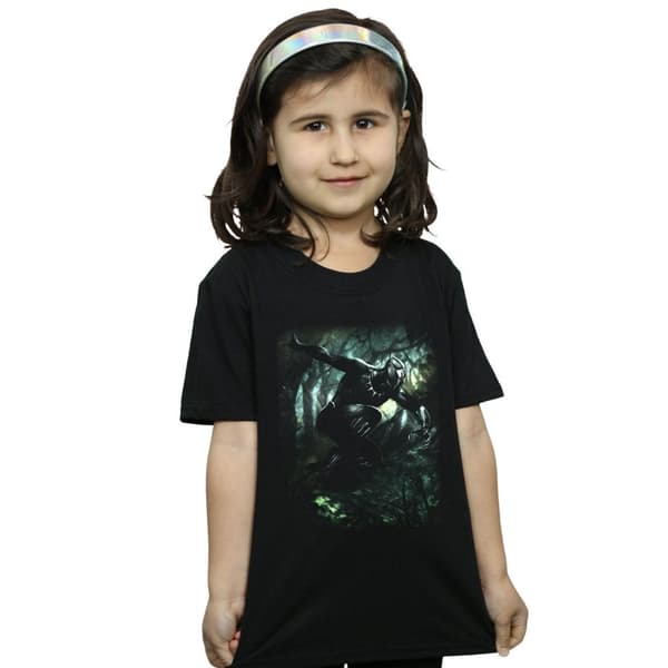 Marvel Girls Black Panther Jungle Run Cotton T-Shirt