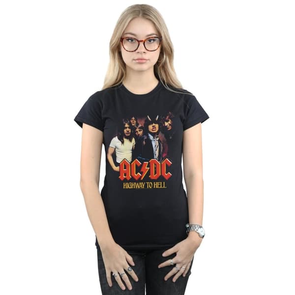 ACDC Womens/Ladies Highway To Hell Group Cotton T-Shirt