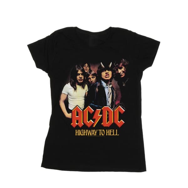 ACDC Womens/Ladies Highway To Hell Group Cotton T-Shirt