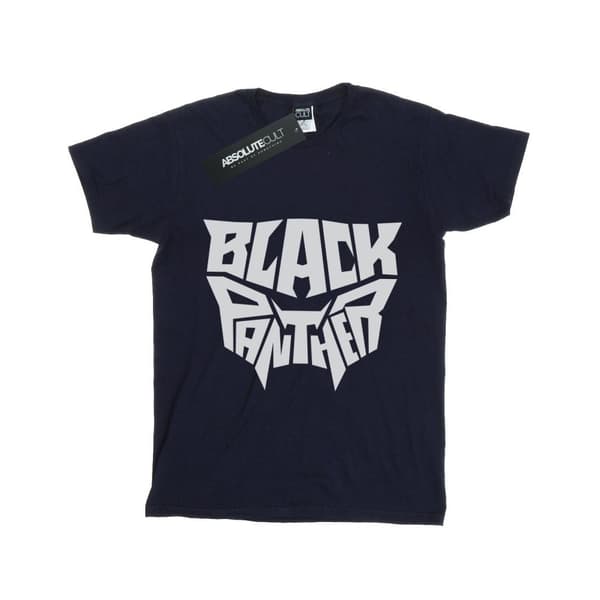 Marvel Black Panther - T-shirt i bomull med ord och emblem för flickor