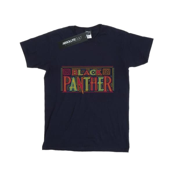 Marvel Womens/Ladies Black Panther Tribal Logo Cotton Boyfriend T-Shirt