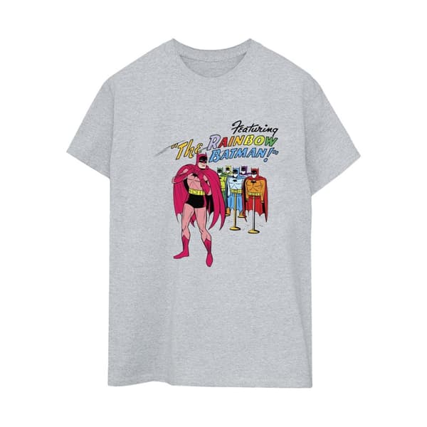 DC Comics Pojkvänströja i bomull - dam/dam Batman Comic Cover Rainbow Batman