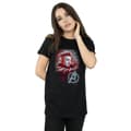 Miniatyrbild 2 av 3: Marvel Dam/Tjej Avengers Endgame Hawkeye Boyfriend T-shirt i borstad bomull