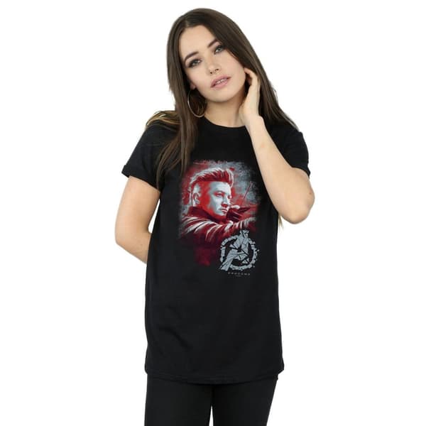 Marvel Dam/Tjej Avengers Endgame Hawkeye Boyfriend T-shirt i borstad bomull