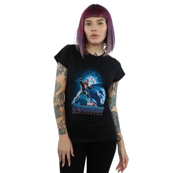 Marvel Womens/Ladies Avengers Endgame Iron Man Team Suit Cotton T-Shirt