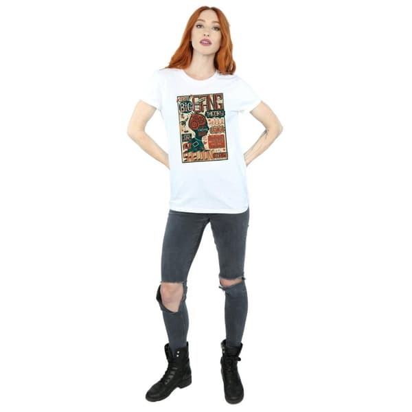 Big Bang Theory Womens/Ladies Infographic Poster Cotton Boyfriend T-Shirt
