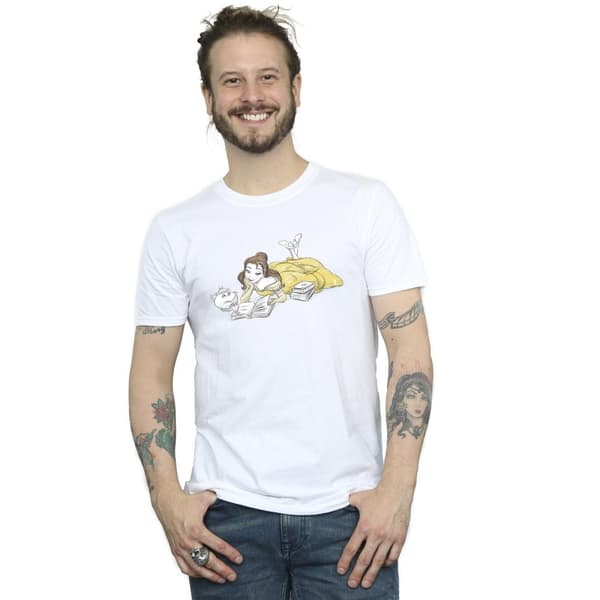 Disney Skönheten och odjuret Belle Reading T-shirt för herrar