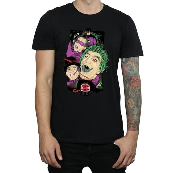 DC Comics Mens Batman TV Series Rogues Gallery T-Shirt