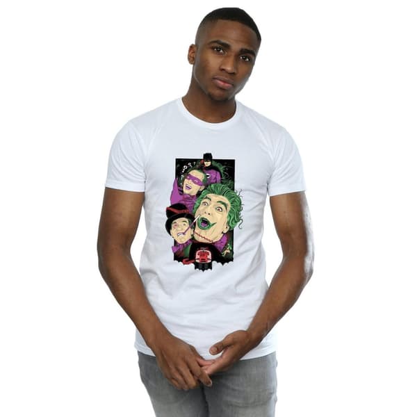 DC Comics Mens Batman TV Series Rogues Gallery T-Shirt