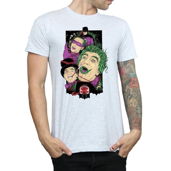 DC Comics Mens Batman TV Series Rogues Gallery T-Shirt
