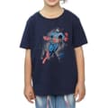 Miniatyrbild 3 av 5: Marvel Avengers Captain America Splash bomulls t-shirt för flickor