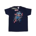 Miniatyrbild 1 av 5: Marvel Avengers Captain America Splash bomulls t-shirt för flickor