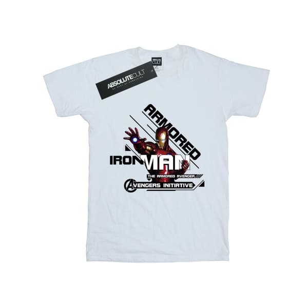 Marvel Mens Avengers Iron Man Armoured Avenger T-Shirt White 3XL