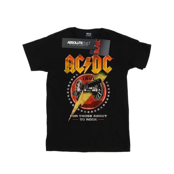 AC/DC Girls For Those About To Rock 1981 Cotton T-Shirt Black 9-11 Years
