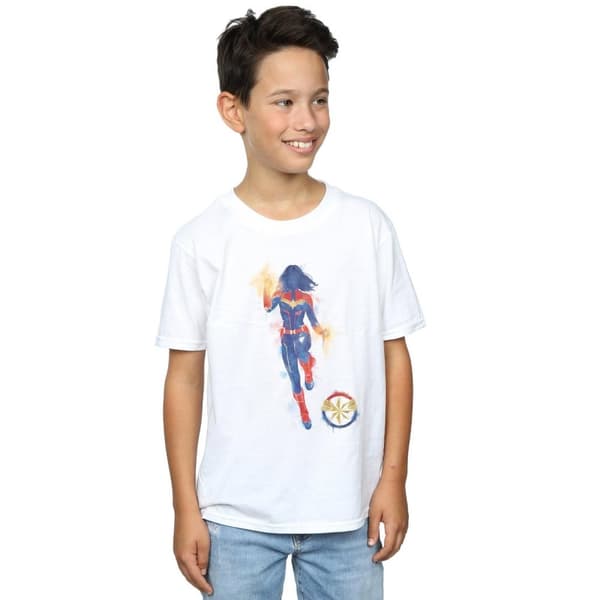 Marvel Pojkar Avengers Endgame - målad t-shirt med Captain Marvel