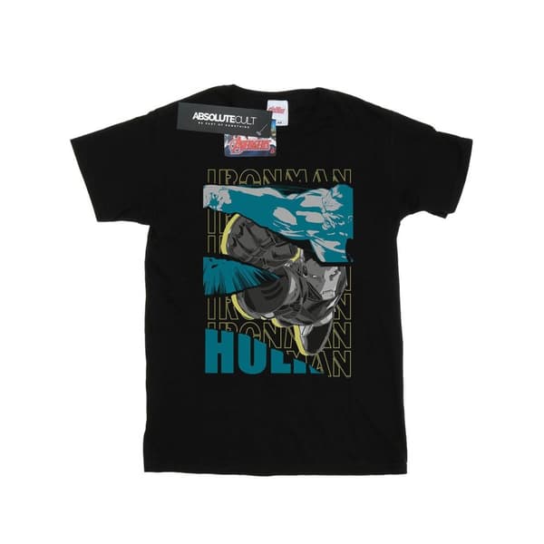 Marvel T-shirt i bomull med collage av Iron Man och Hulken från Avengers
