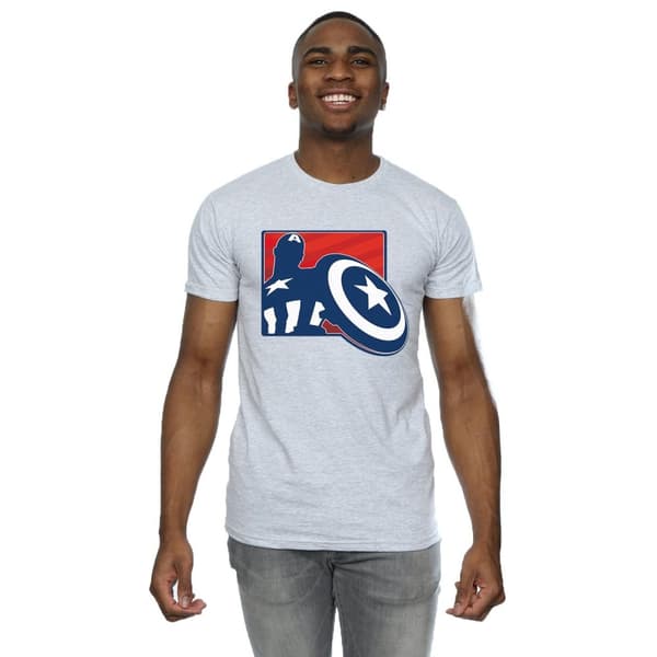 Marvel Mens Avengers Captain America Outline T-Shirt