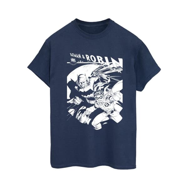 DC Comics Womens/Ladies Batman And Boy Wonder Cotton Boyfriend T-Shirt