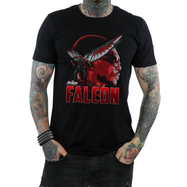 Marvel Mens Avengers Infinity War Falcon Character T-shirt