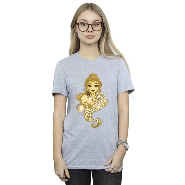 Disney Dam/Tjej Skönheten och odjuret dömer aldrig Boyfriend T-shirt i bomull