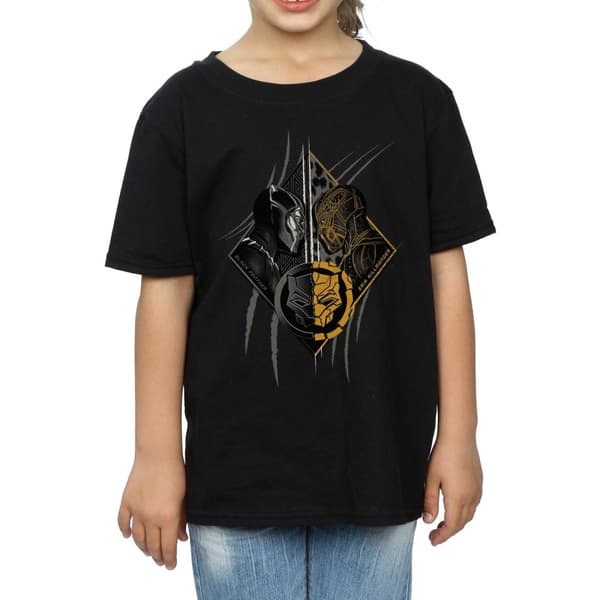 Marvel Girls Black Panther Vs Killmonger Cotton T-Shirt