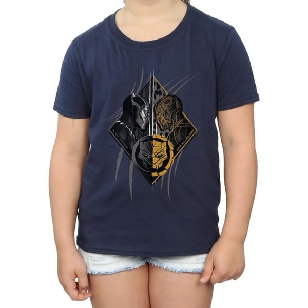 Marvel Girls Black Panther Vs Killmonger Cotton T-Shirt