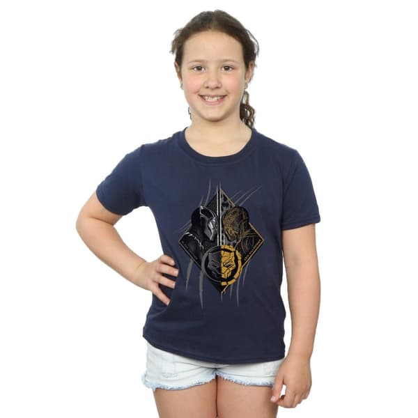 Marvel Girls Black Panther Vs Killmonger Cotton T-Shirt