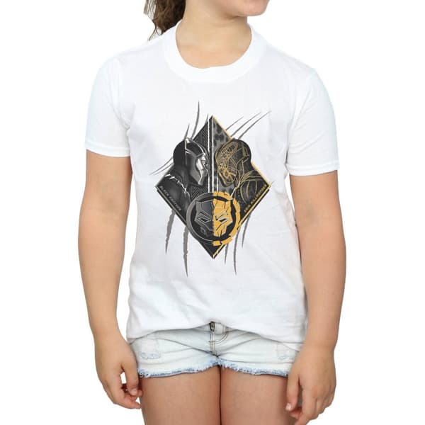 Marvel Girls Black Panther Vs Killmonger Cotton T-Shirt