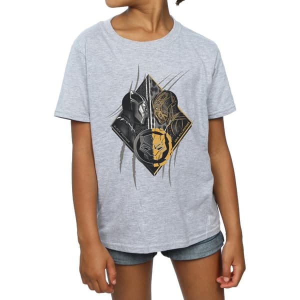 Marvel Girls Black Panther Vs Killmonger Cotton T-Shirt