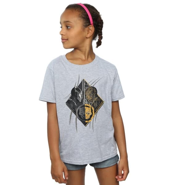 Marvel Girls Black Panther Vs Killmonger Cotton T-Shirt