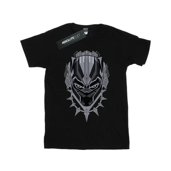 Marvel Womens/Ladies Black Panther Head Cotton Boyfriend T-Shirt