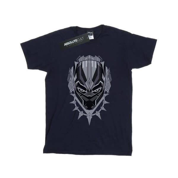 Marvel Womens/Ladies Black Panther Head Cotton Boyfriend T-Shirt