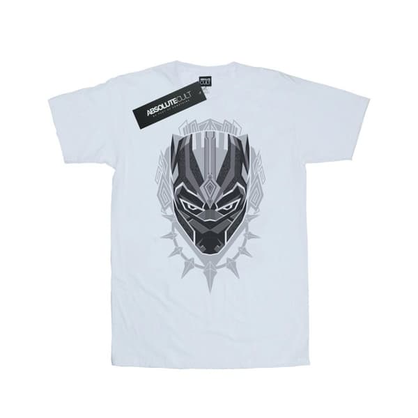 Marvel Womens/Ladies Black Panther Head Cotton Boyfriend T-Shirt