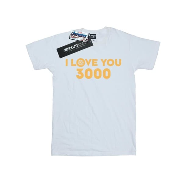 Marvel Boys Avengers Endgame I Love You 3000 Arc Reactor T-Shirt White 9-11 Years