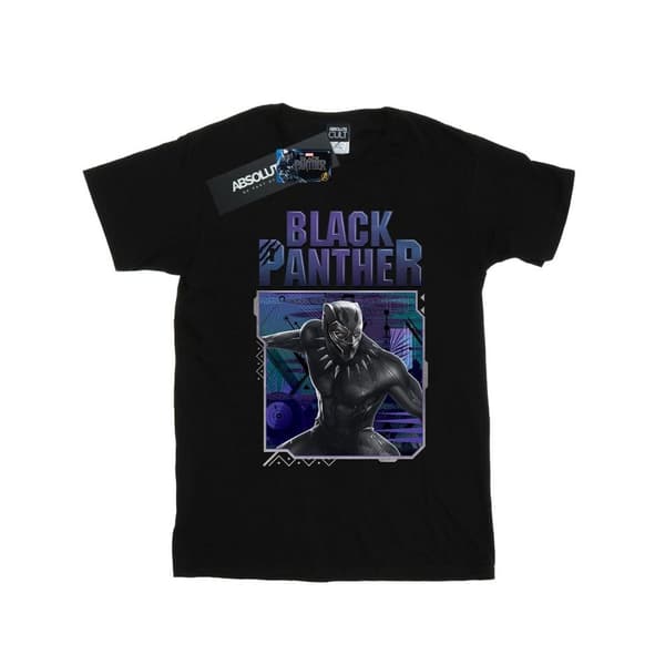 Marvel Black Panther Tech Badge bomulls-T-shirt för flickor