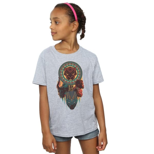 Marvel Girls Black Panther Totem Cotton T-Shirt