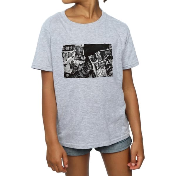 AC/DC T-shirt i bomull från Badges And Posters-kollektionen för flickor