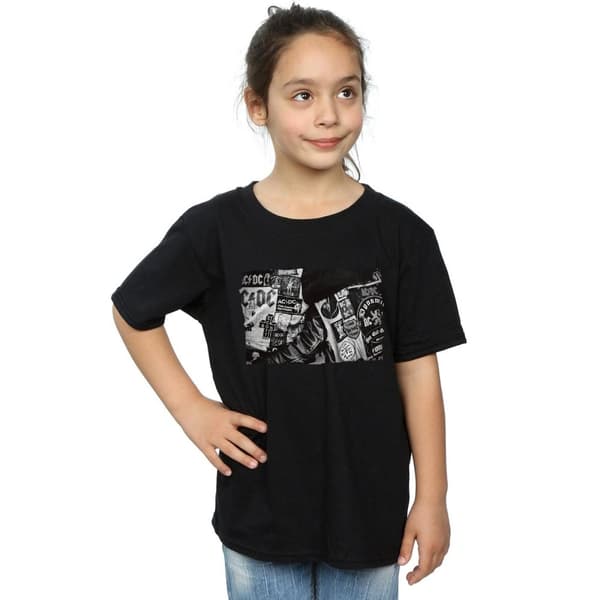AC/DC T-shirt i bomull från Badges And Posters-kollektionen för flickor