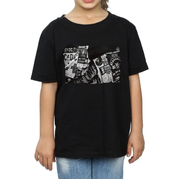 AC/DC T-shirt i bomull från Badges And Posters-kollektionen för flickor