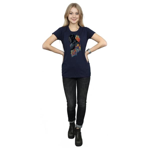 Marvel Dam/Tjej - Black Panther - Profil T-shirt i bomull